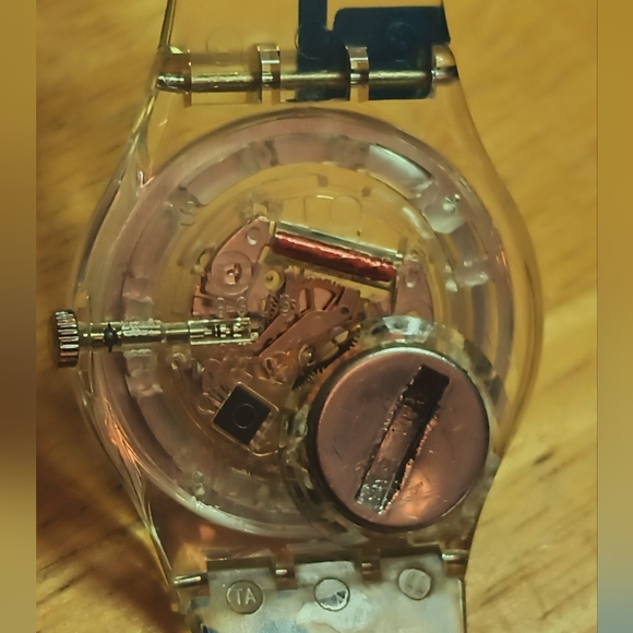 X Swatch Daimler Chrysler Skeleton Clear Acrylic Case & PU Band 3 Hand - Picture 2 of 8